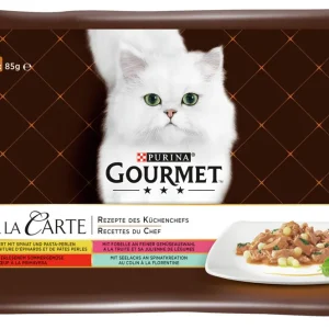 Meistverkauft GOURMET A la Carte Huhn, Rind, Forelle und Lachs Multipack 4 x 85 g